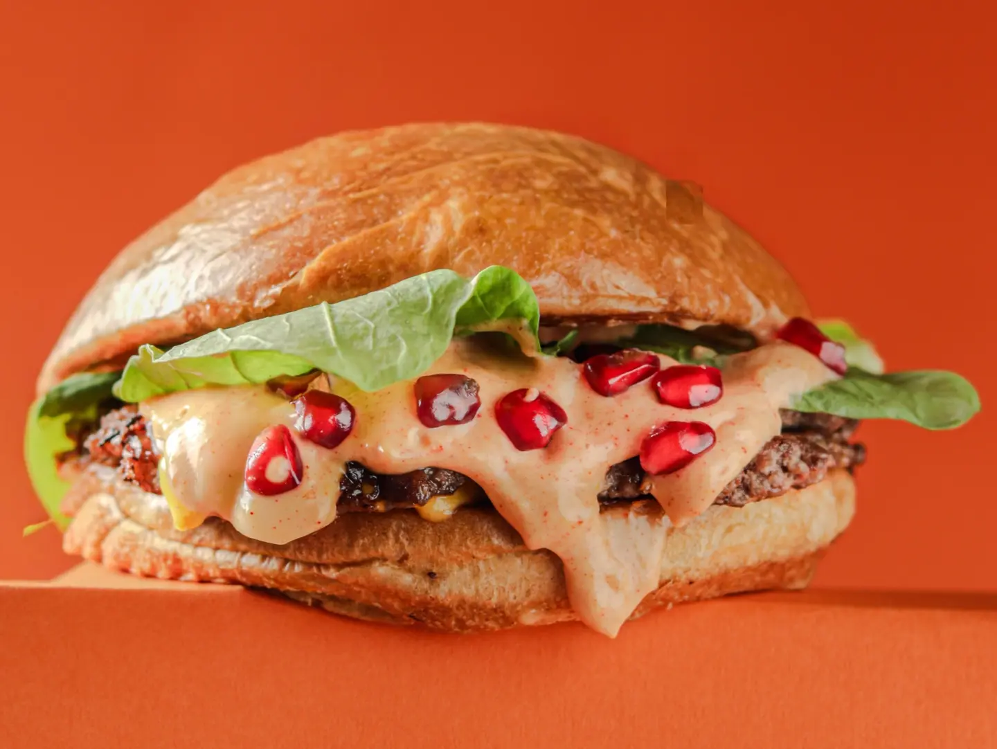 Pomegranate And Arugula Burger