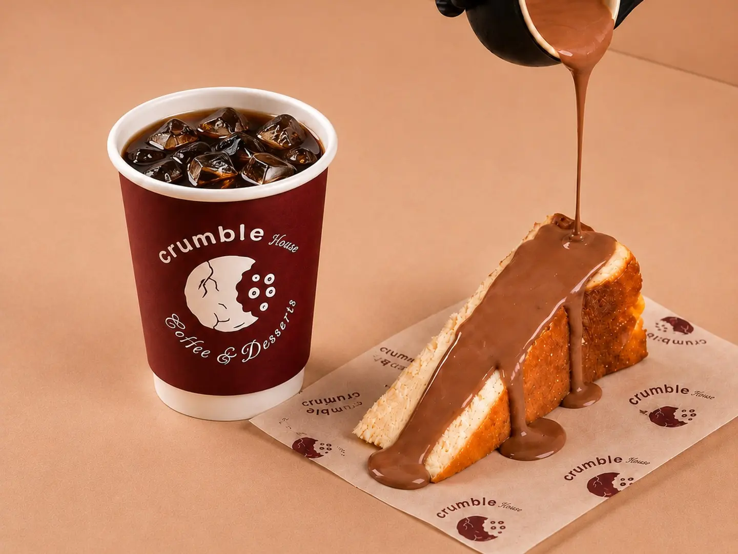 San Sebastian Cake With Today's Iced Coffee