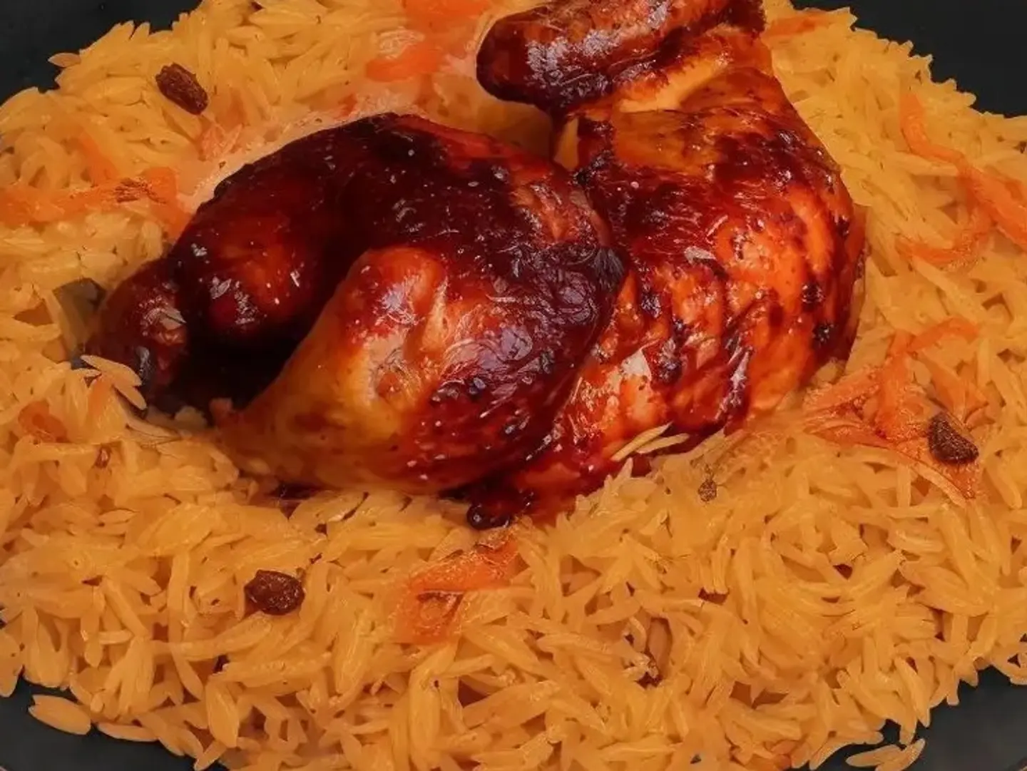 Quarter Chicken With Rice And Salad