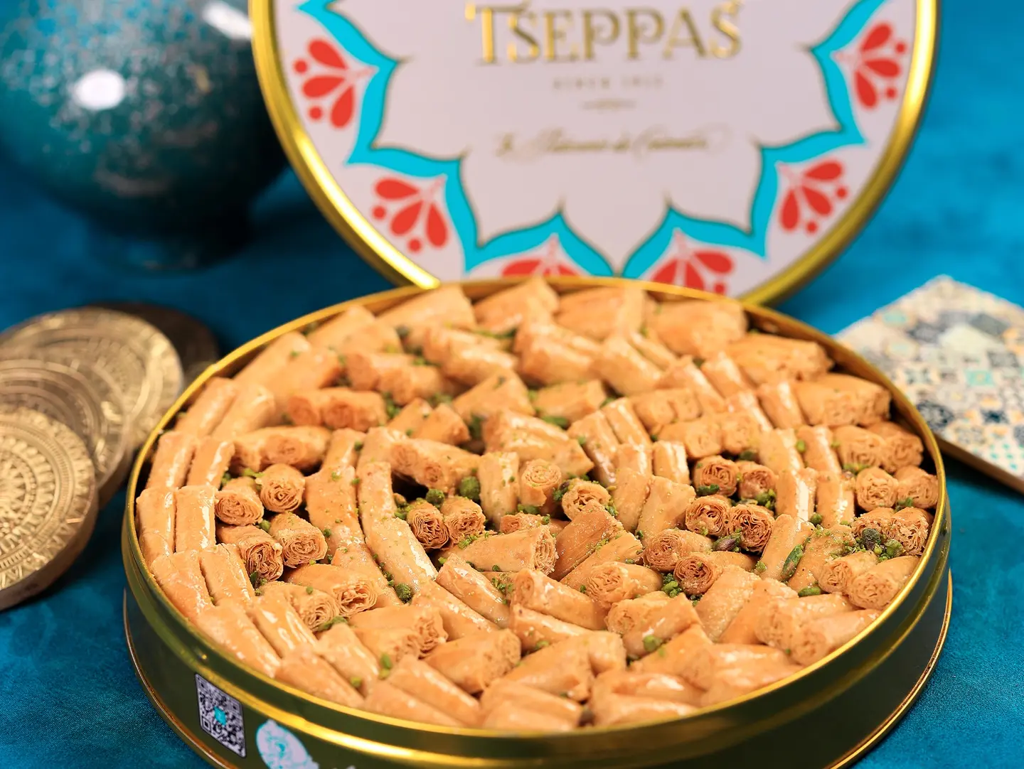 علبة تاج اصابع البقلاوة