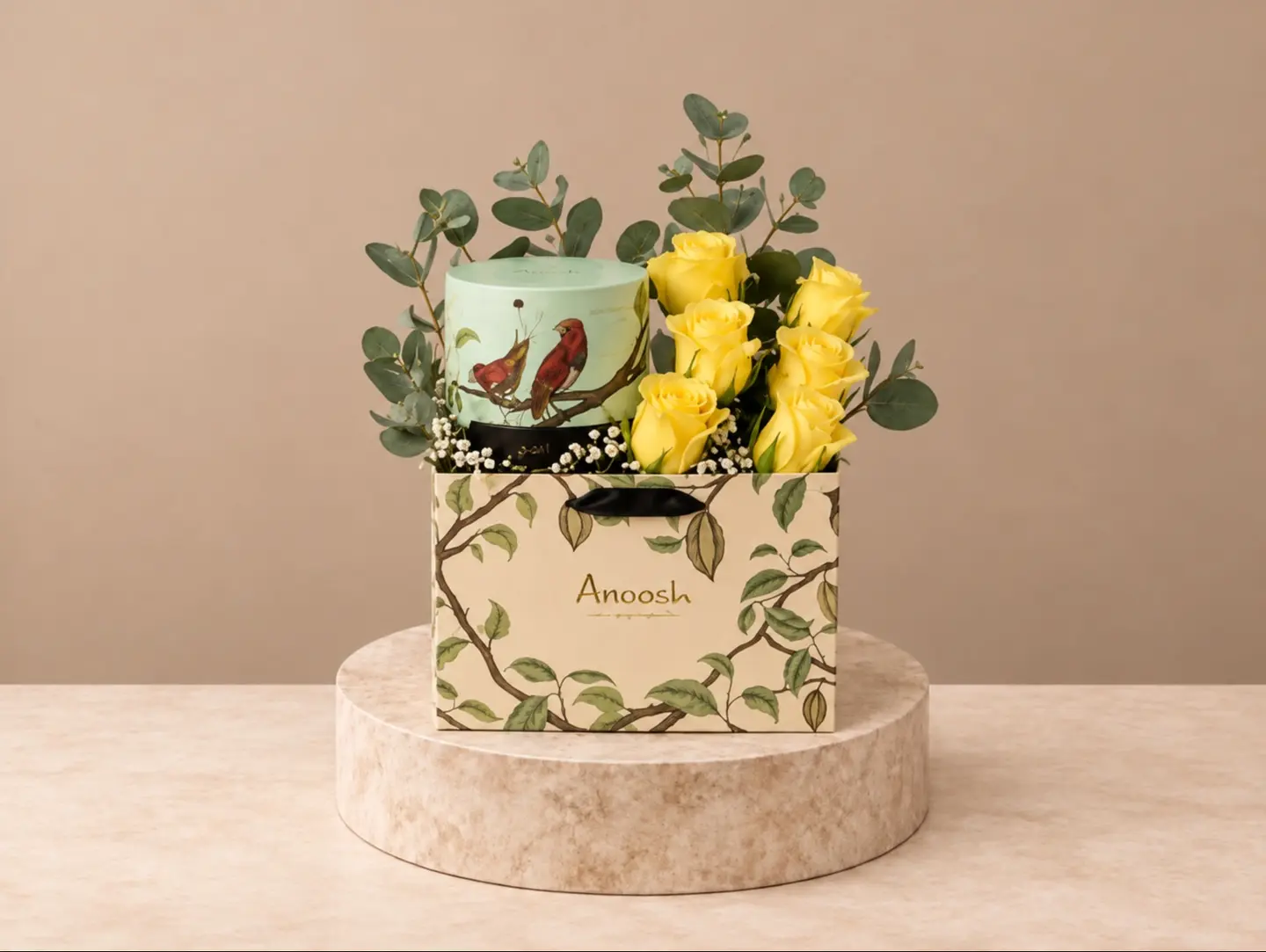 Yellow Paired With Anoush Chocolate
