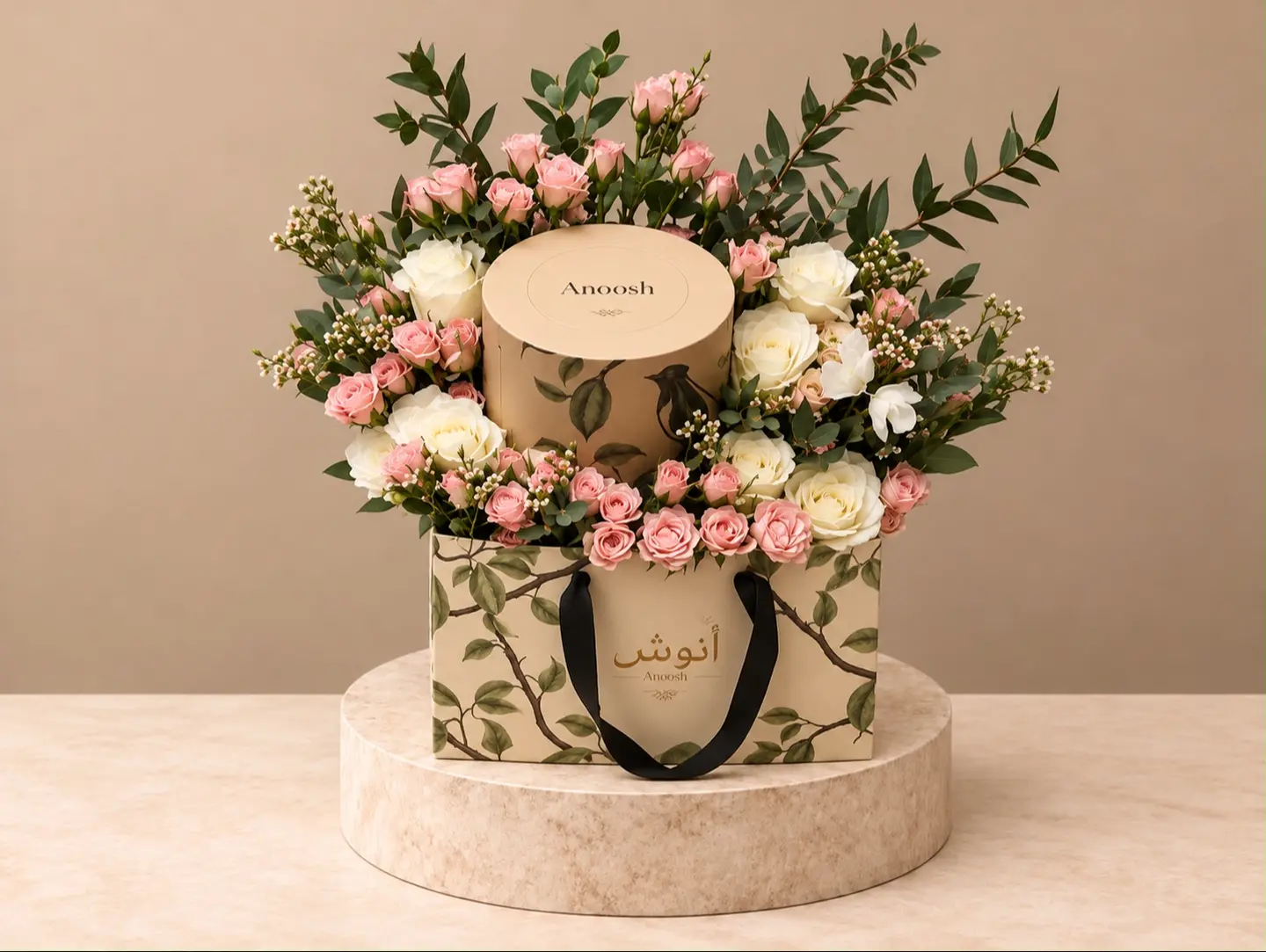 Rose Arrangement With Anoush Cookies