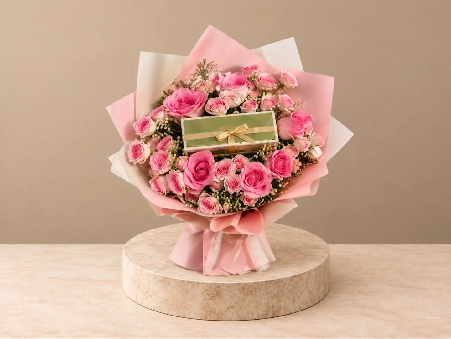 Pampering Bouquet With Bostani Chocolates