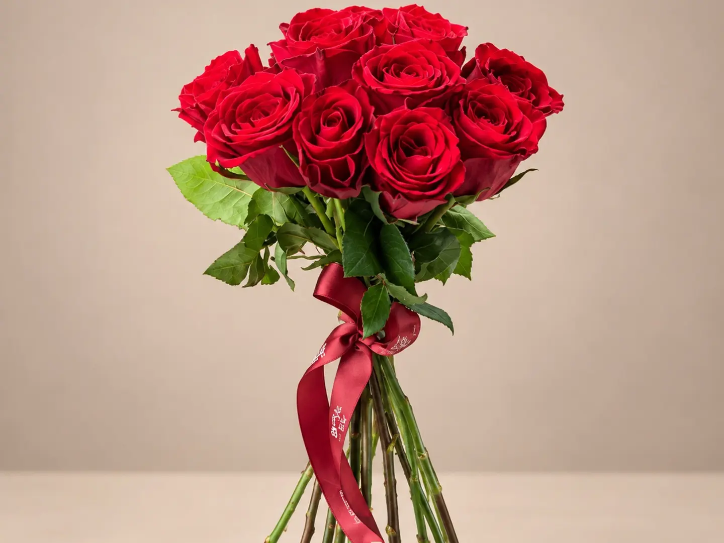 Exposed Stem Red Rose Bouquet