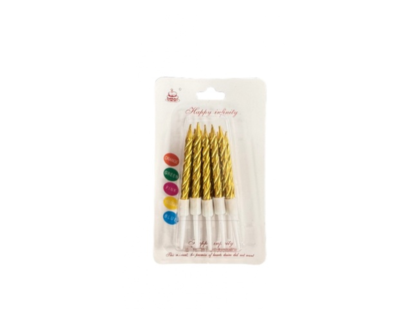 Gold Spiral Birthday Candles