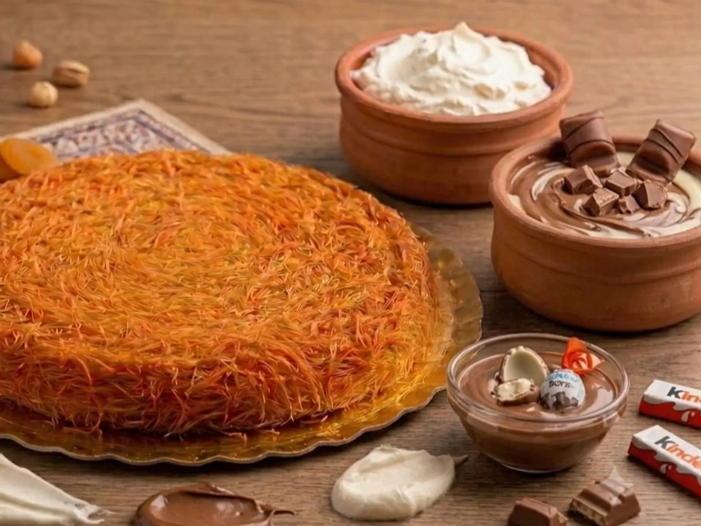 كنافه قشطه مع الكندر