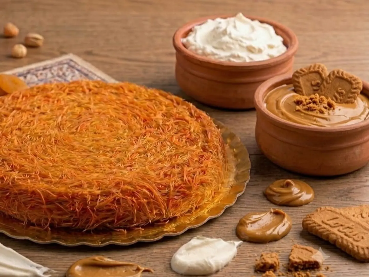 كنافهقشطه مع اللوتس