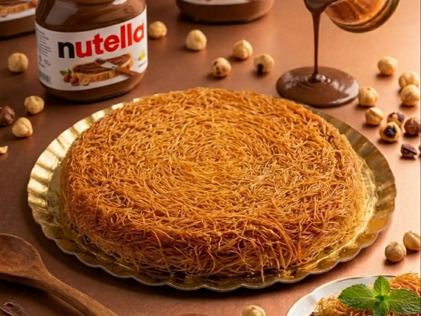 كنافه قشطه نوتيلا