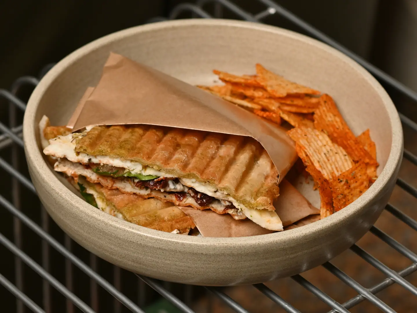 Halloumi And Eggplant Sandwich