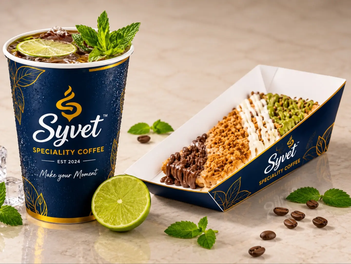Large Mix Waffle &Syvet Mojito