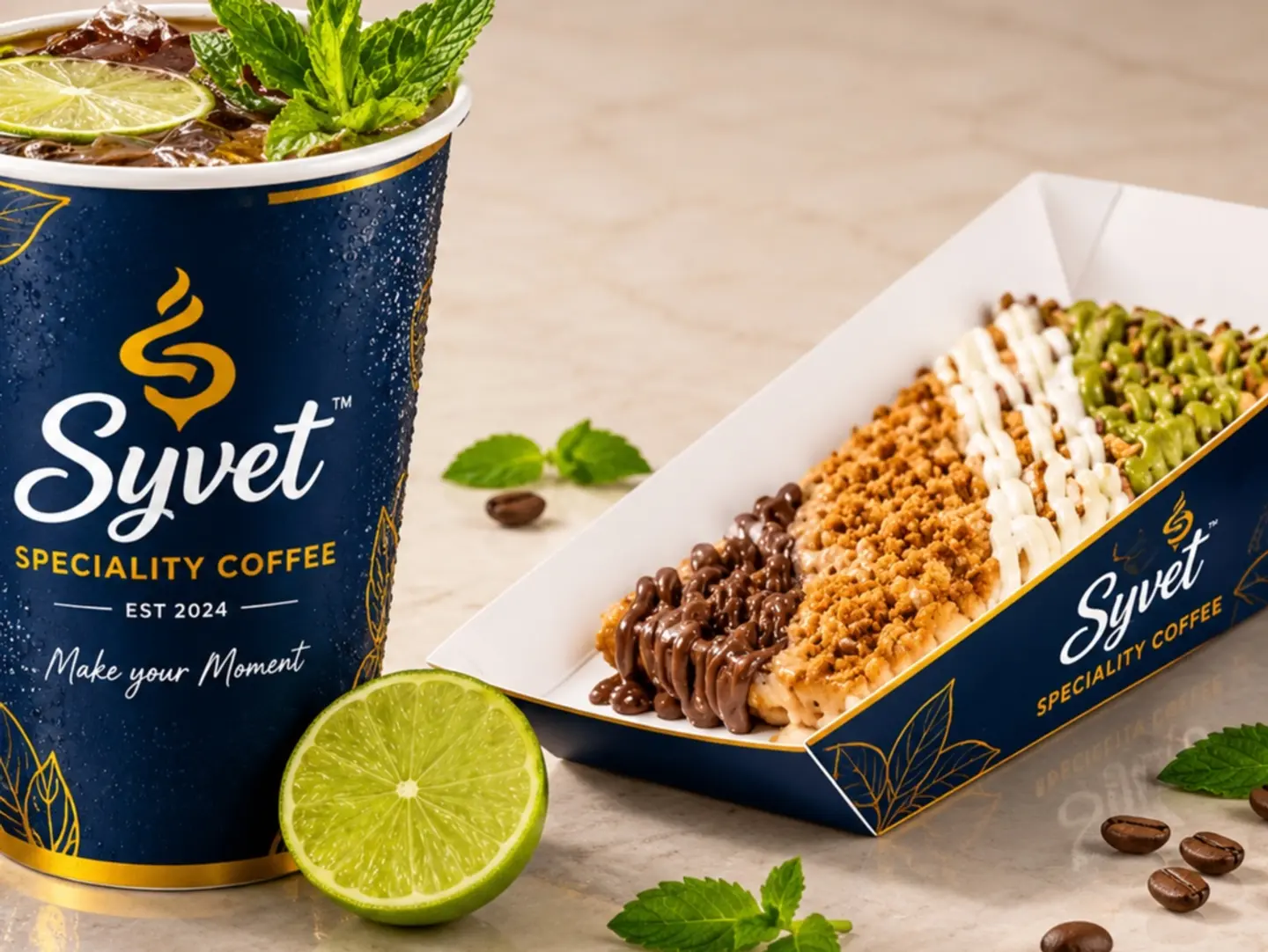Large Mix Waffle &Syvet Mojito