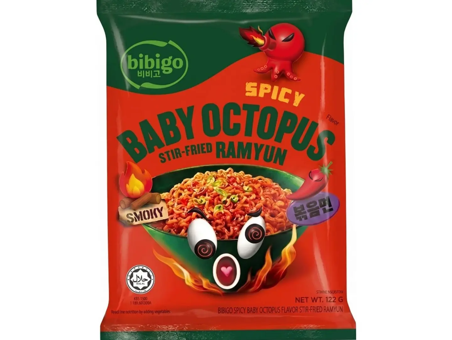 Bibigo Spicy Baby Octopus Stir Fried Ramyun Pack