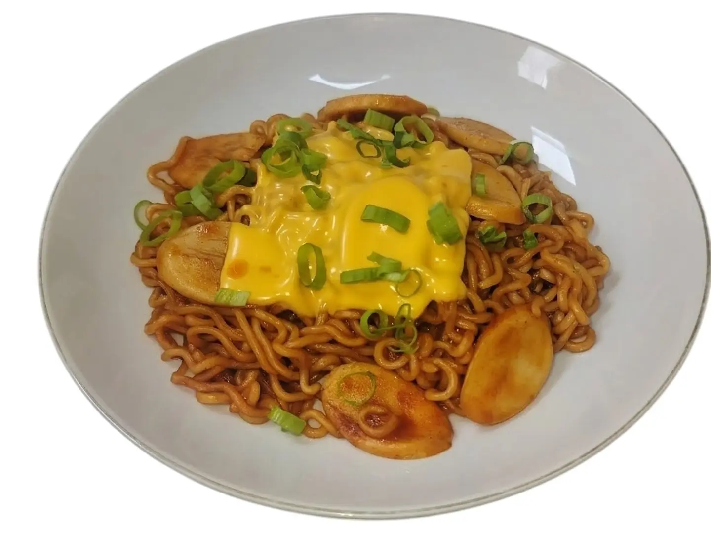 Bibigo Cheese Tteokbokki Stir Fry Ramyun Cooked