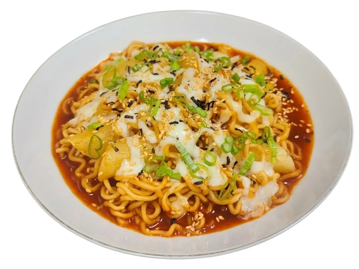 Bibigo Spicy Tteokbokki Stir Fried Ramyun Cooked
