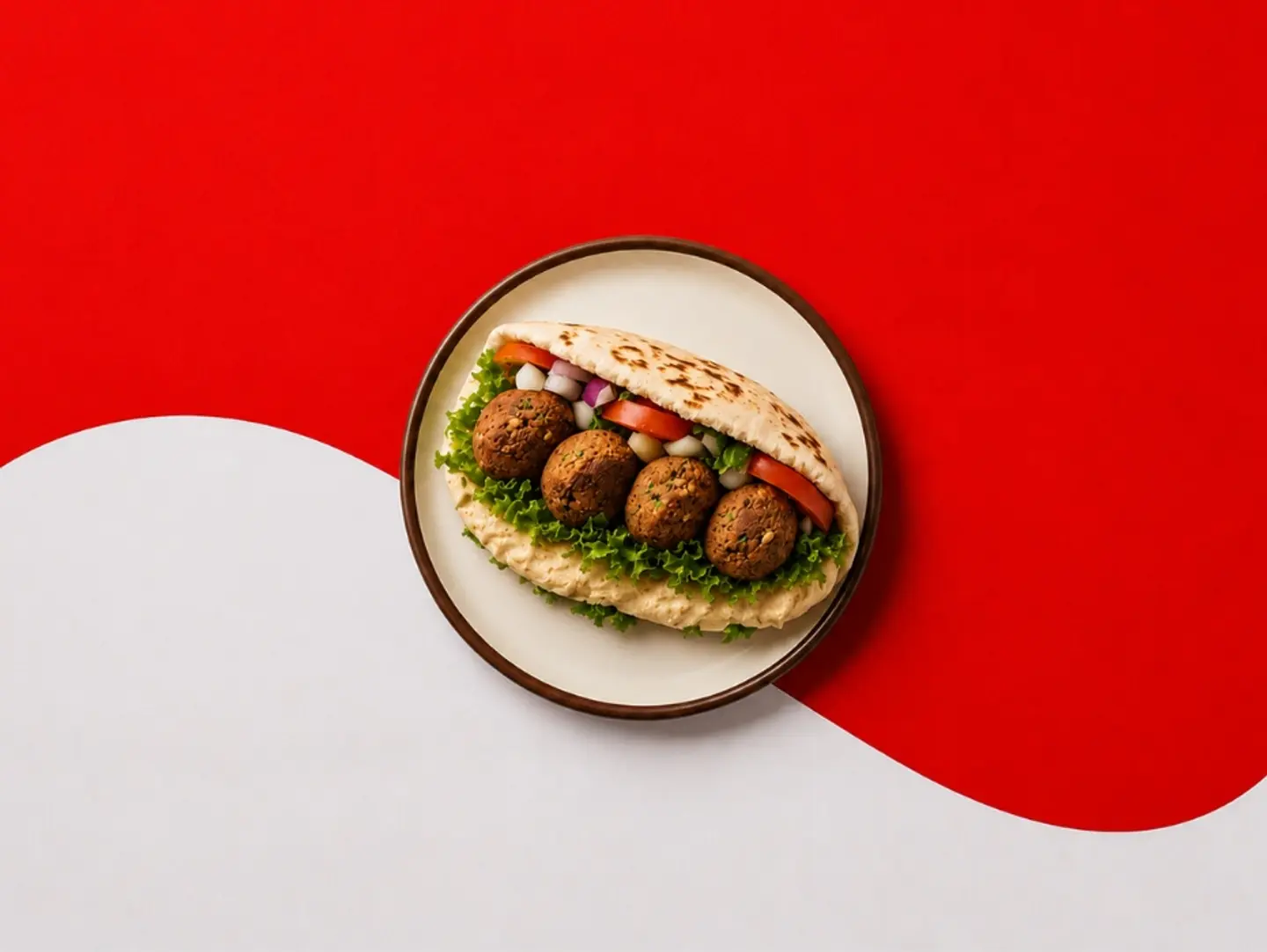 Falafel Sandwich With Hummus