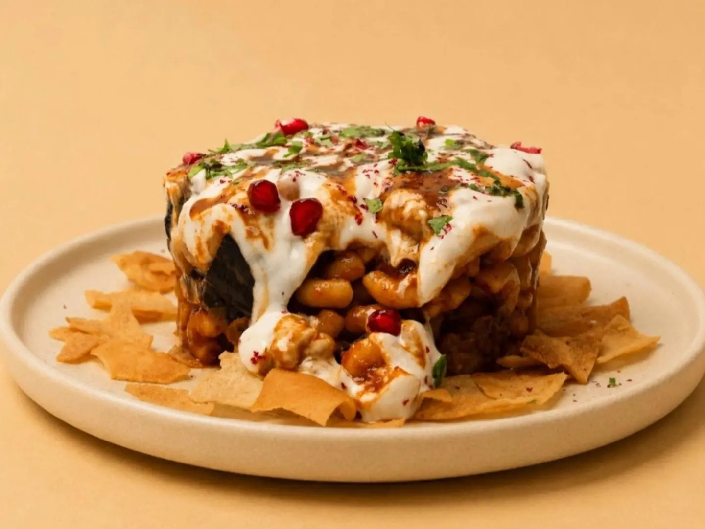 Eggplant Fatteh With Pasta