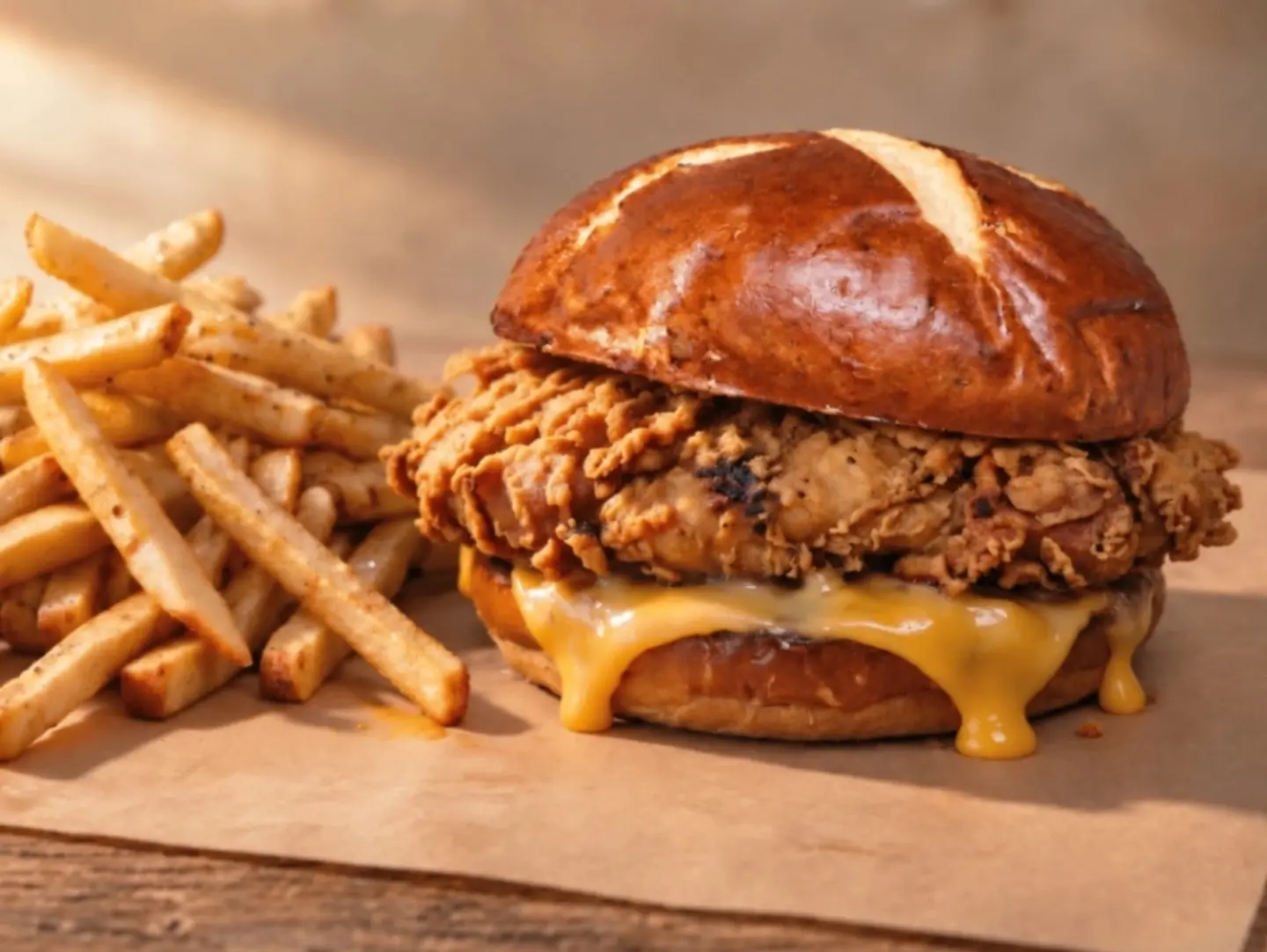 Crispy Chicken Pretzel