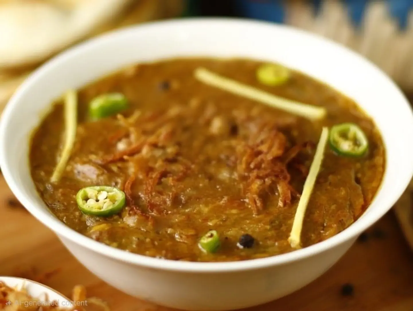 Haleem Chat Spicy With Chapati Flat