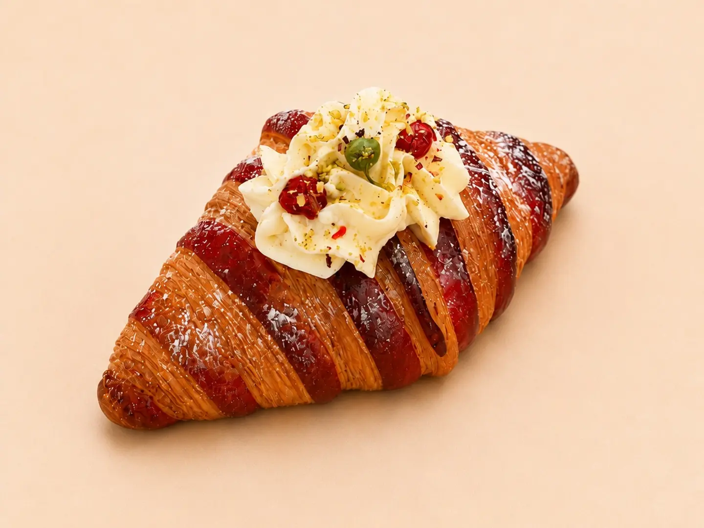 Raspberry And Pistachio Croissant