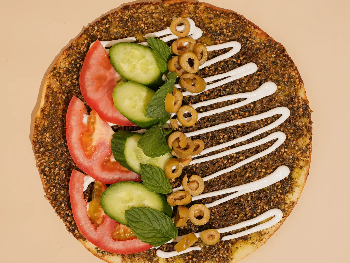 Zataar Labneh And Vegetables