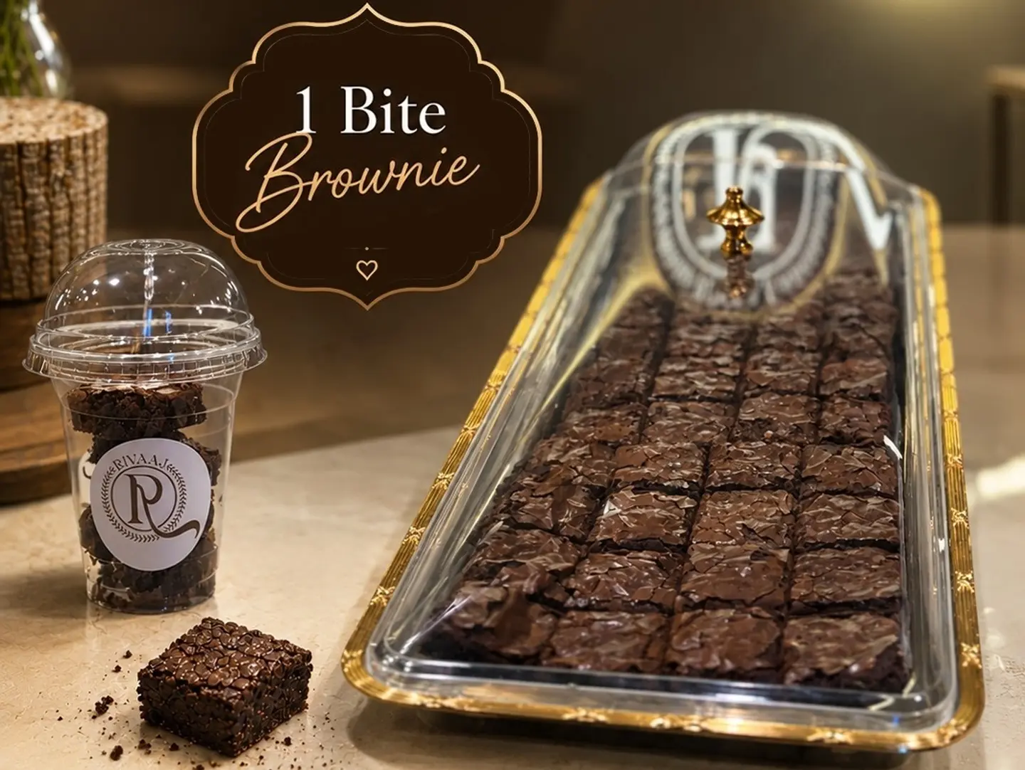 One Bite Chocolate Brownie 4 Pcs