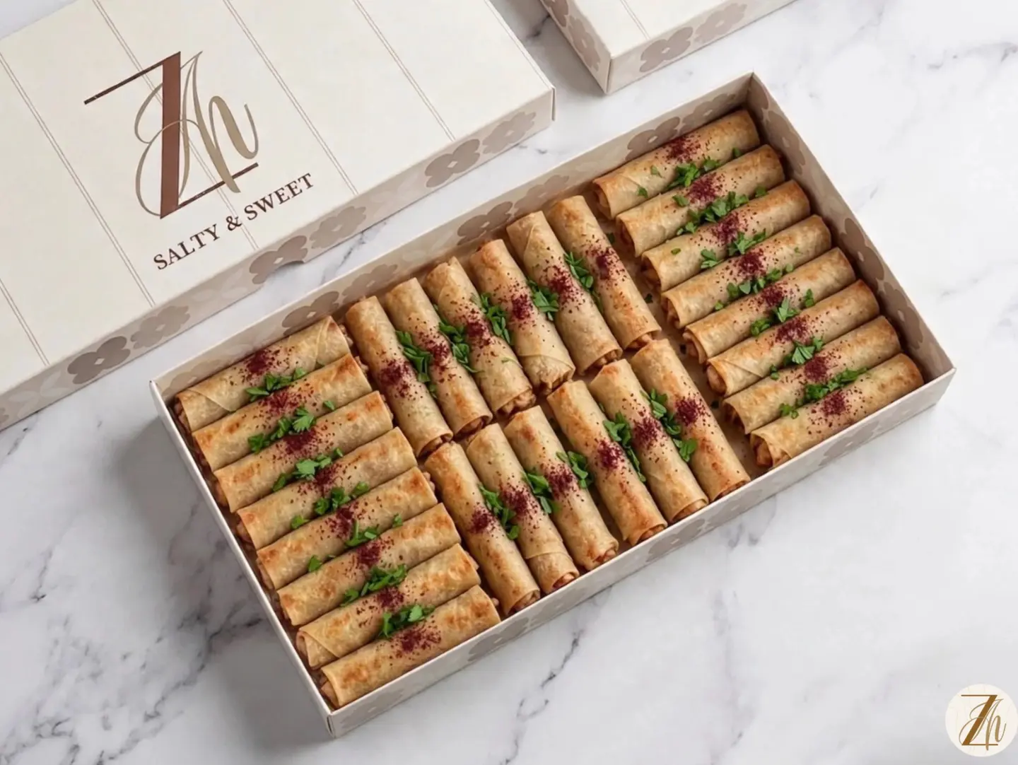 Musakhan Chicken Rolls Box 26 Pcs