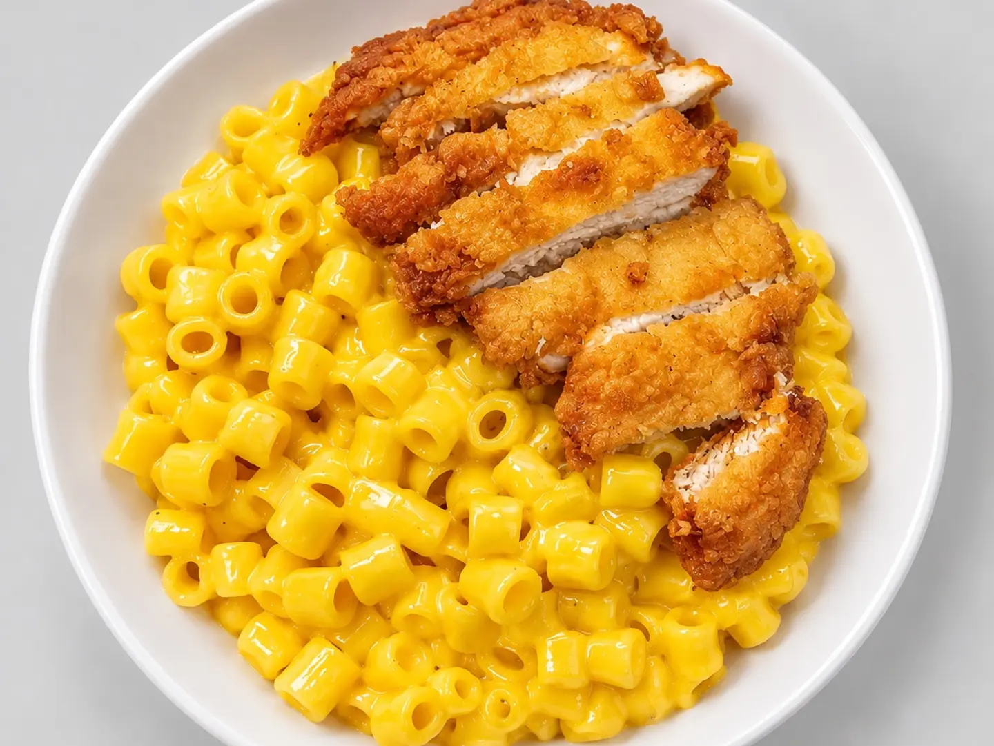 Mac And Cheese With Crispy Chicken Fillet