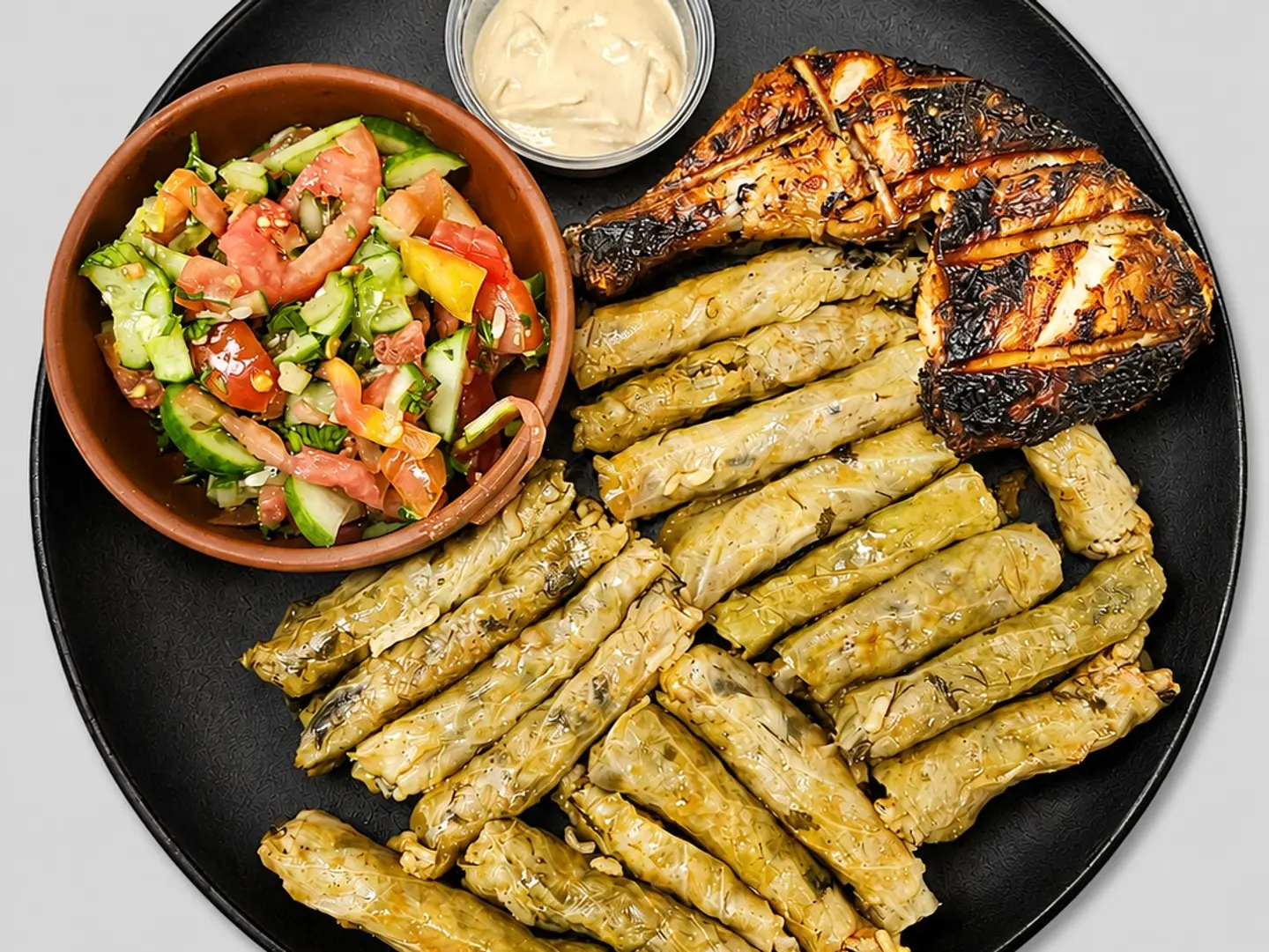 Mahshi And Grilled Chicken Meal