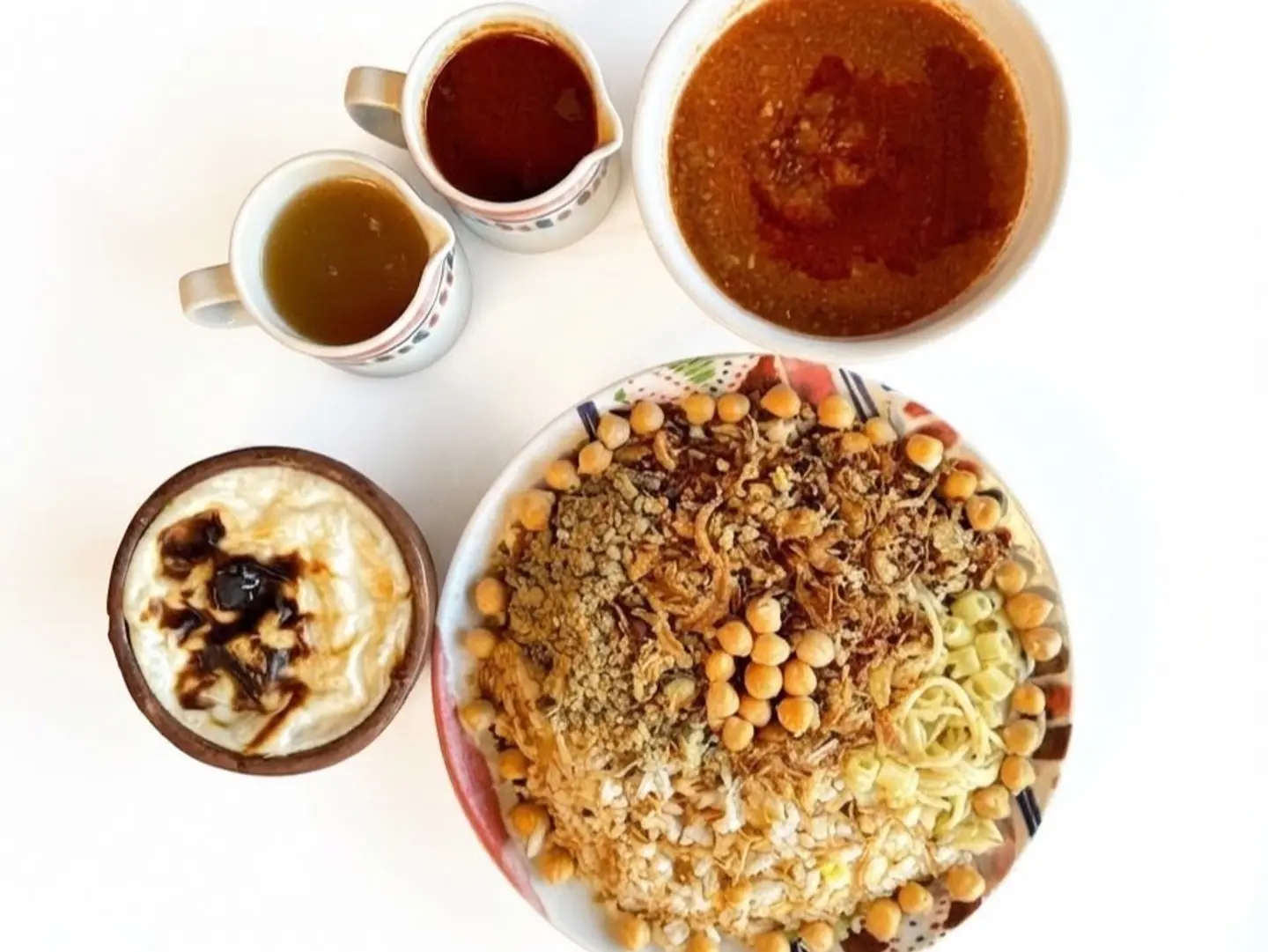 وجبة كشري كبير و ارز حليب