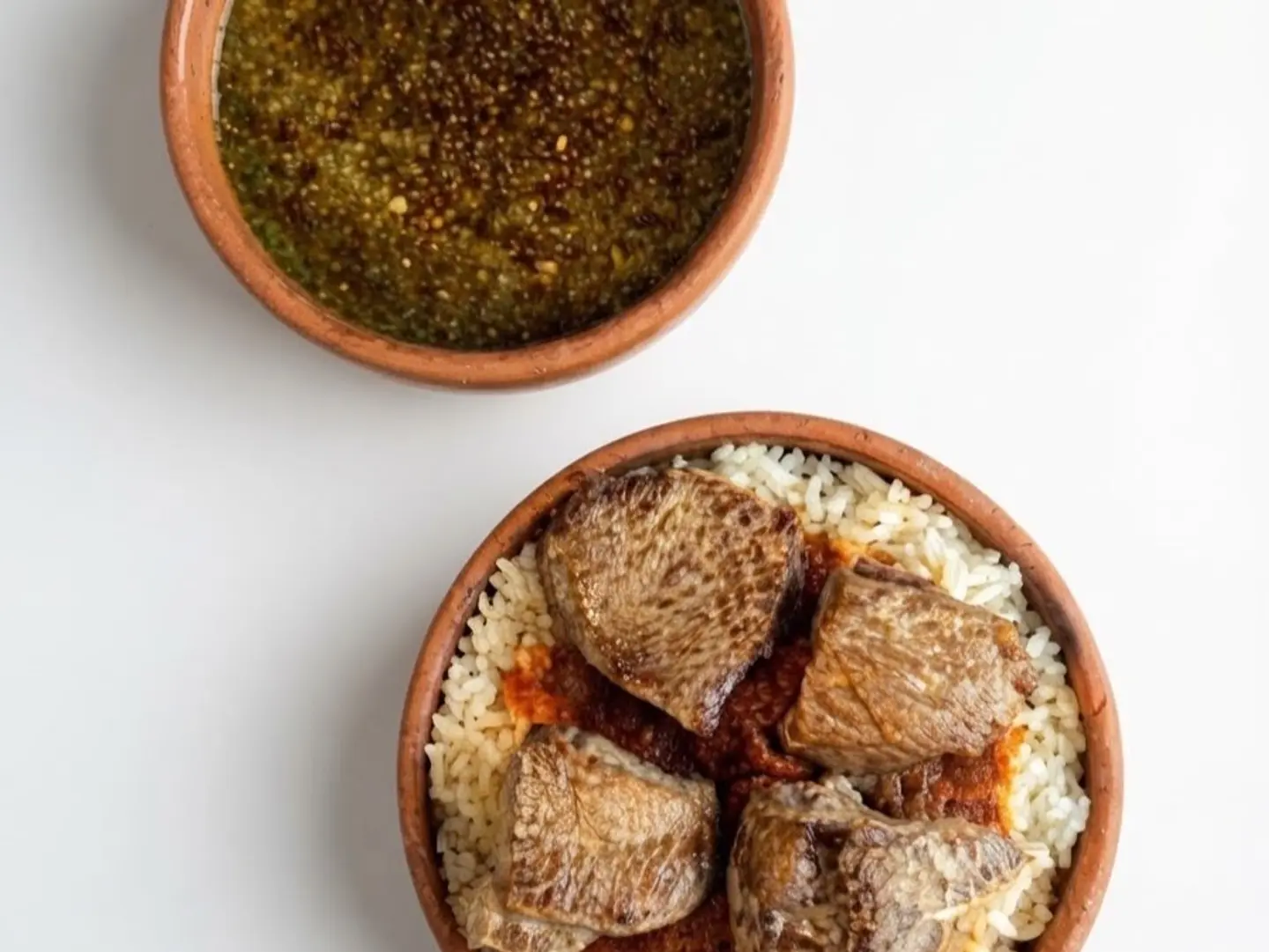 وجبة فتة لحمة و ملوخية