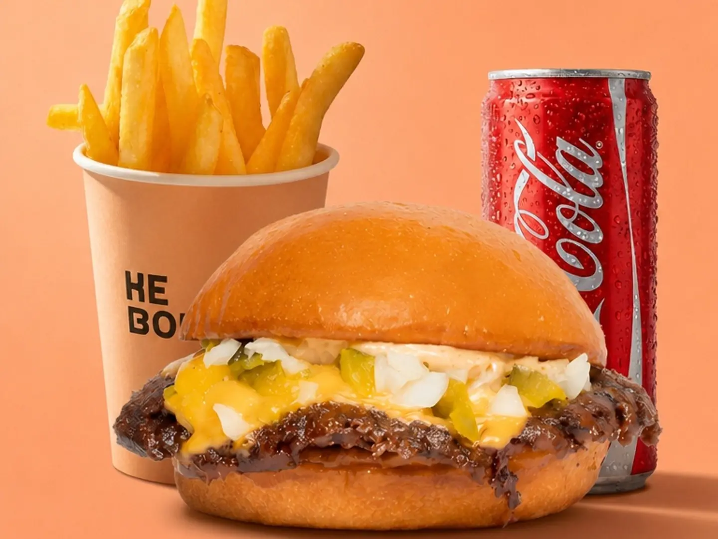 Double Smash Beef Burger Meal