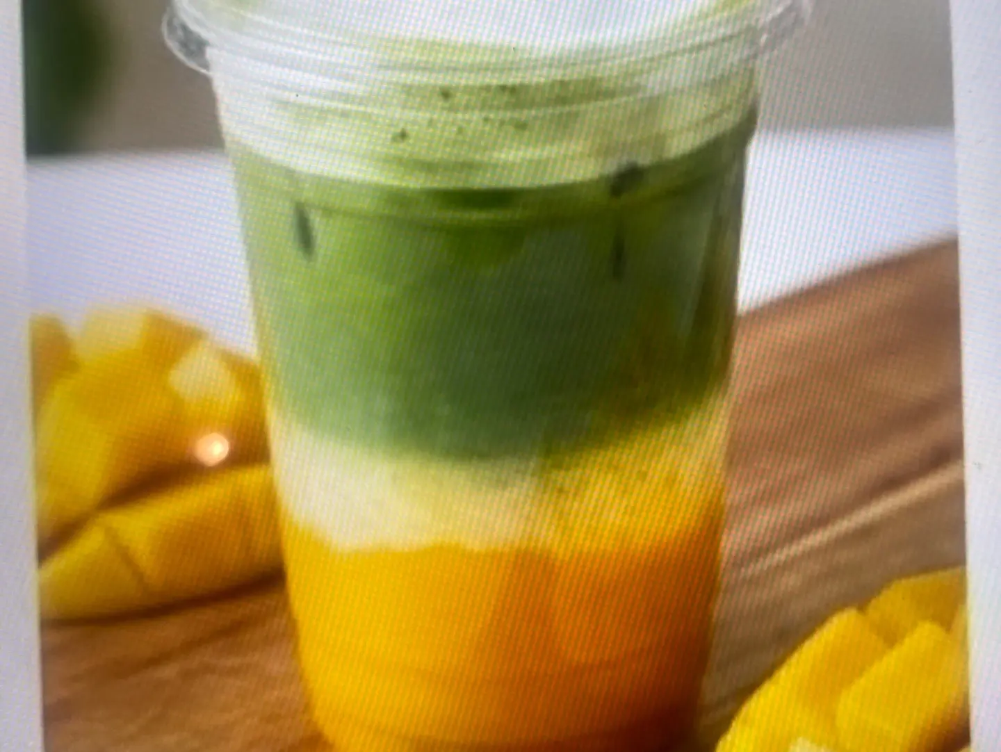 Iced Vanilla Mango Matcha