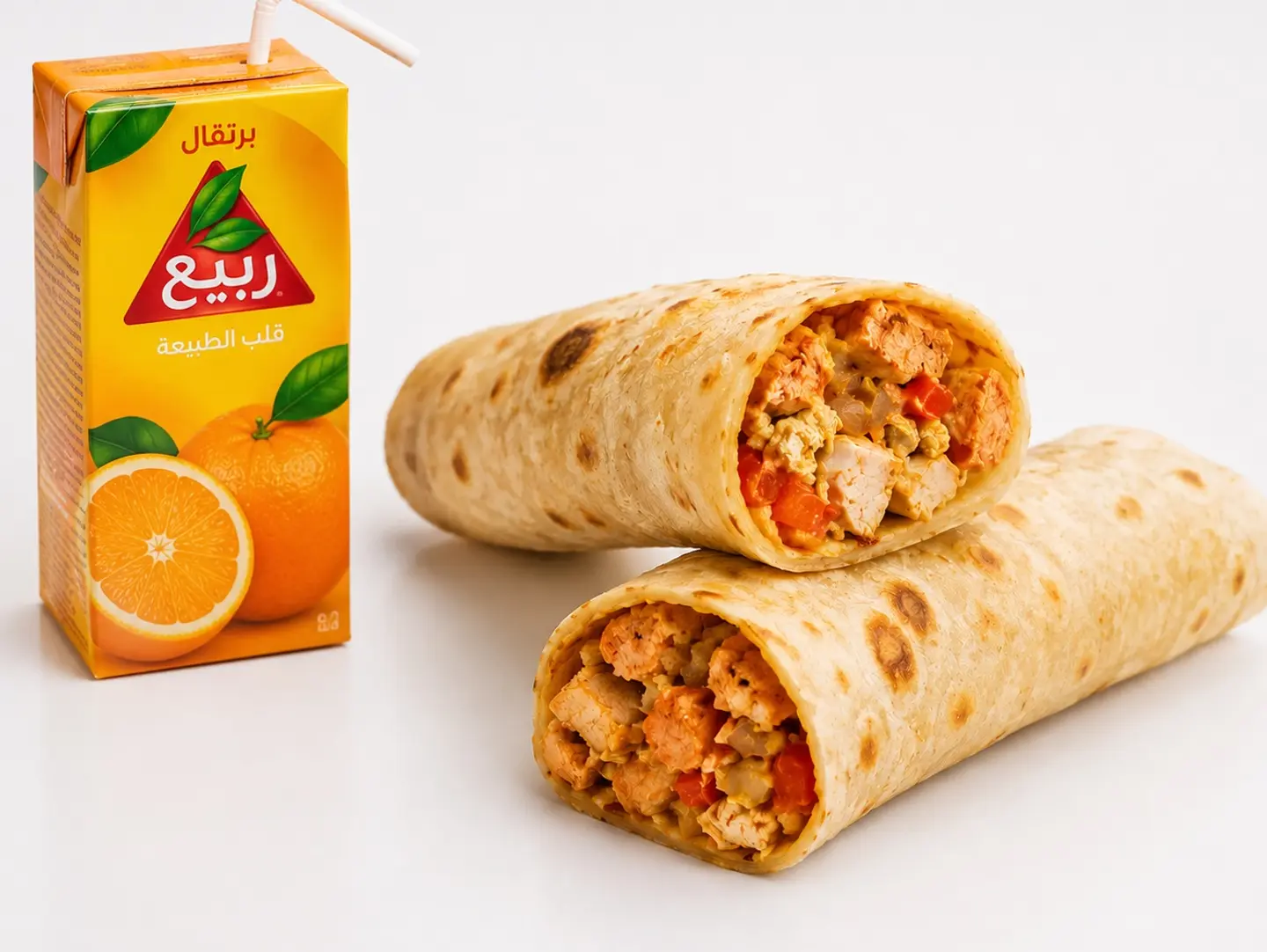 Chapati Chicken Cheese With Chapti Orange Shakshuka Cheese With Rabee Juice