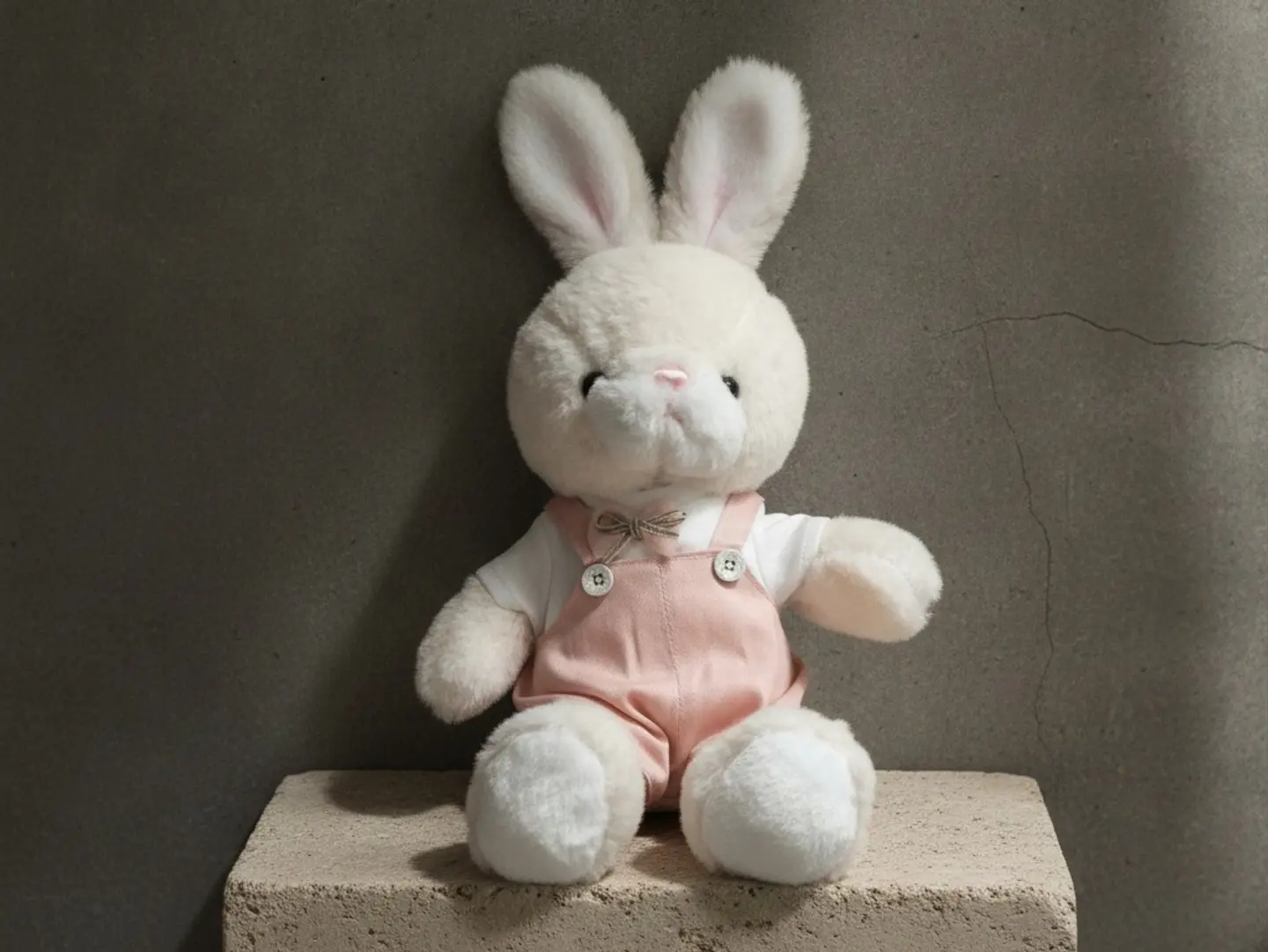 Plush Teddy Bear Wearing Pink Dress