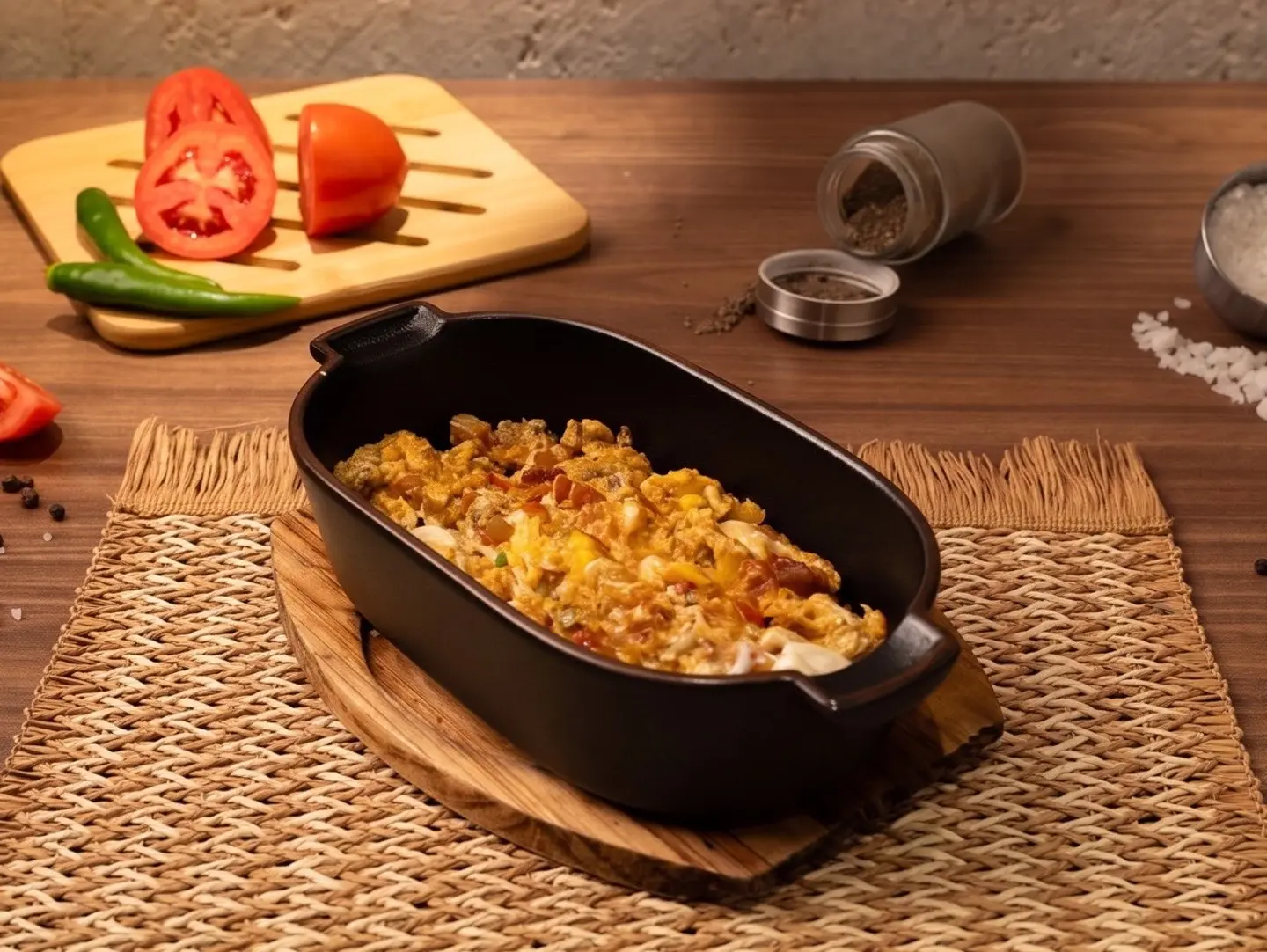 Meat Maqlqal Casserole With Cheese