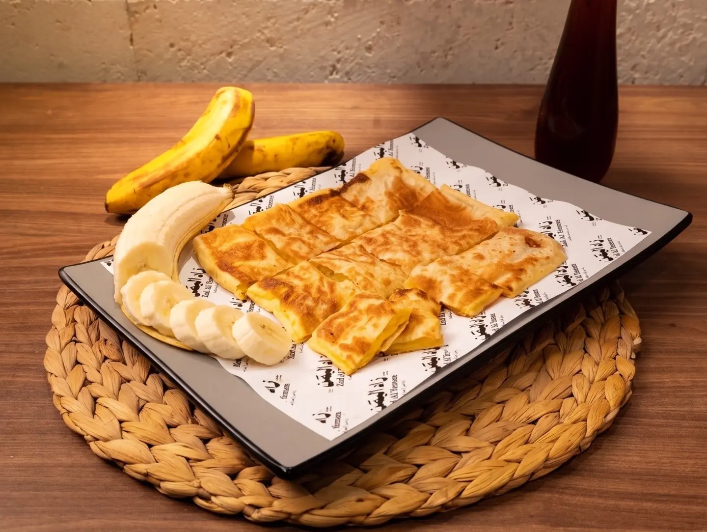 مطبق حلو موز و قشطة
