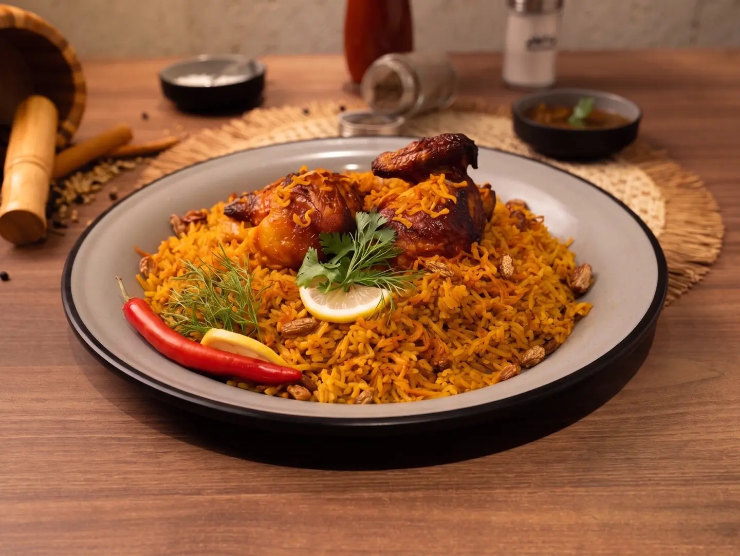Half Grilled Chicken - With Rice