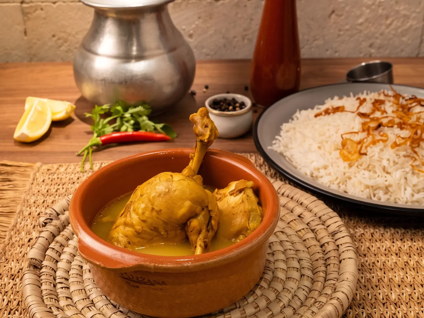 Half Boiled Chicken - With Rice