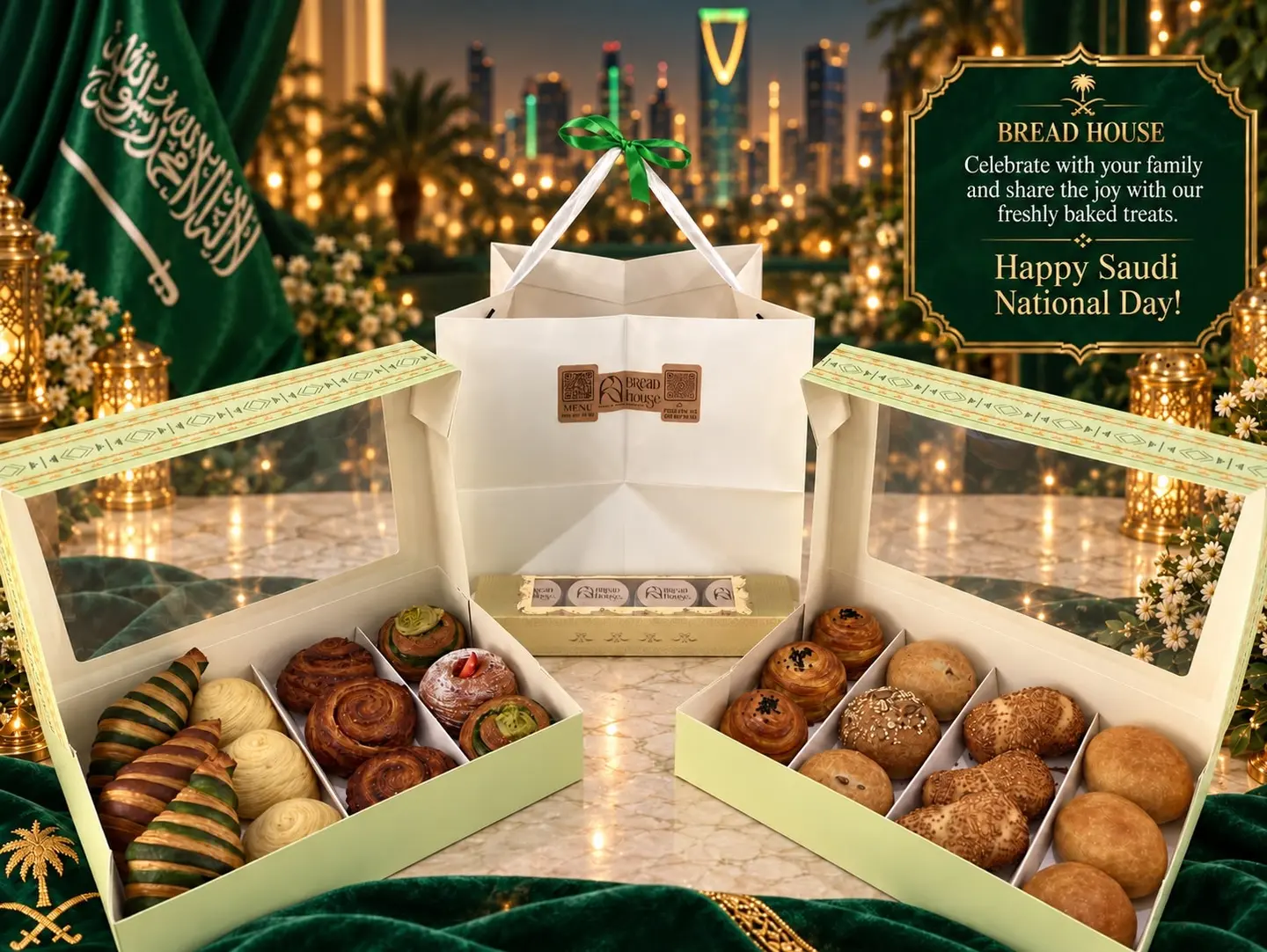 علبة احتفال اليوم الوطني السعودي