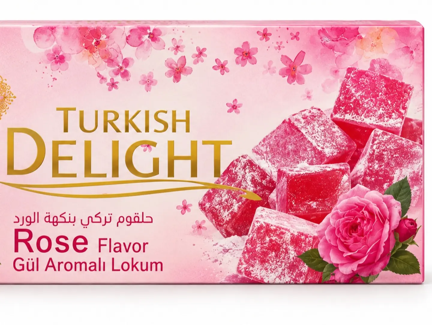 حلقوم تركي بنكهة الورد 450 غرام