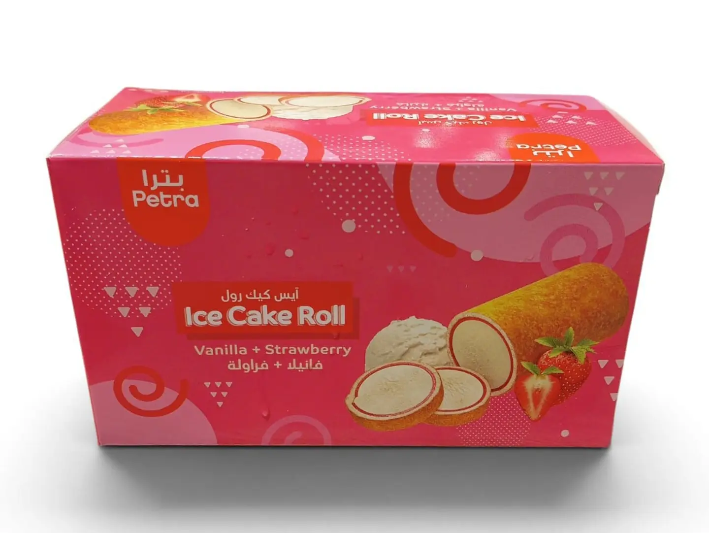 Petra Ice Cream Cake Roll Vanilla And Strawberry