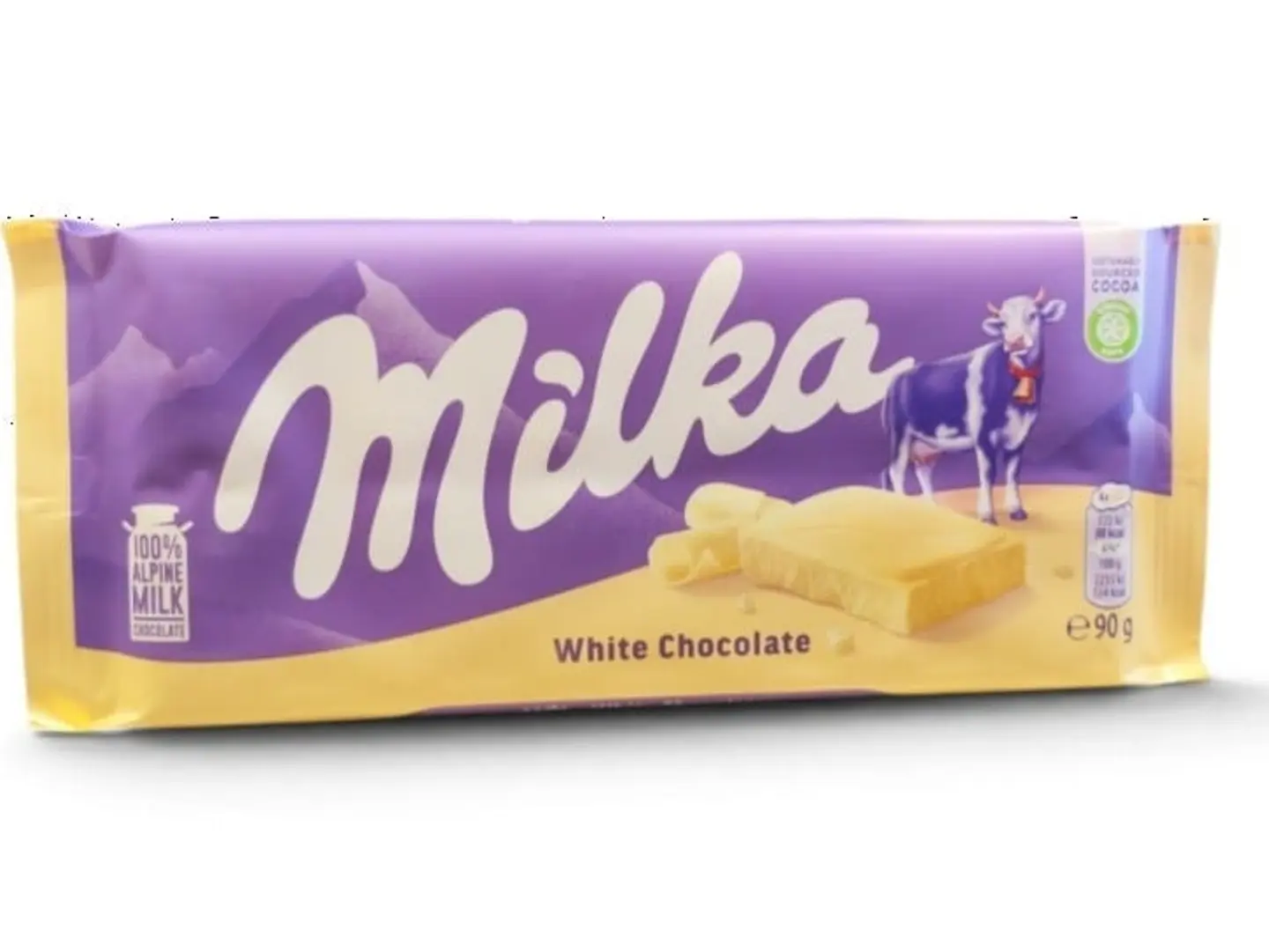 Milka White Chocolate Bar 90g