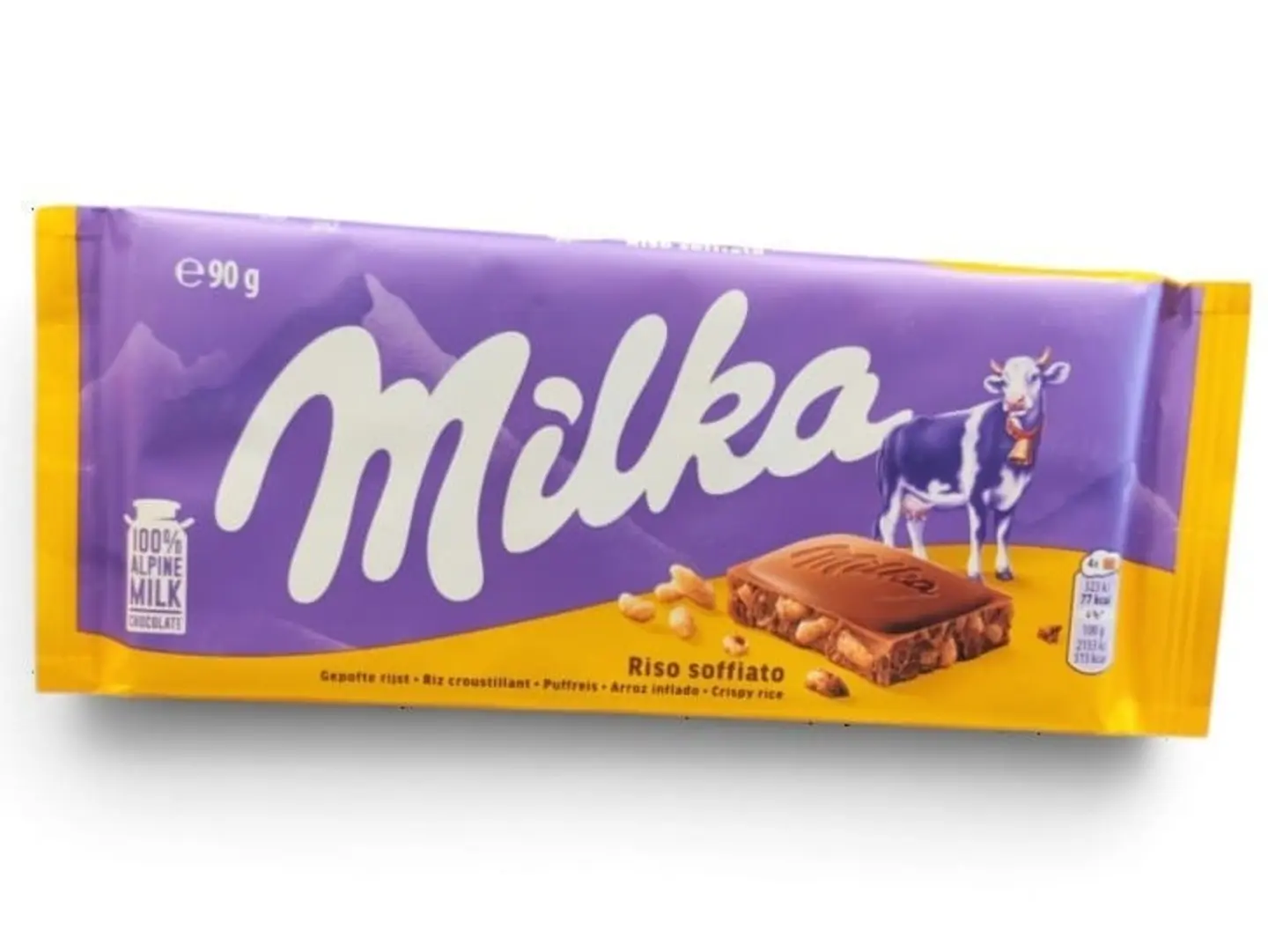 Milka Milk Chocolate Bar With Crispy Rice 90g