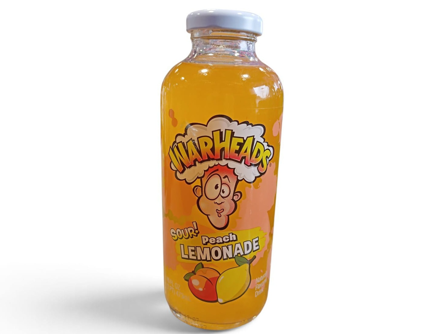 Warheads Peach & Lemon Flavored Drink (Glass Bottle) 473g