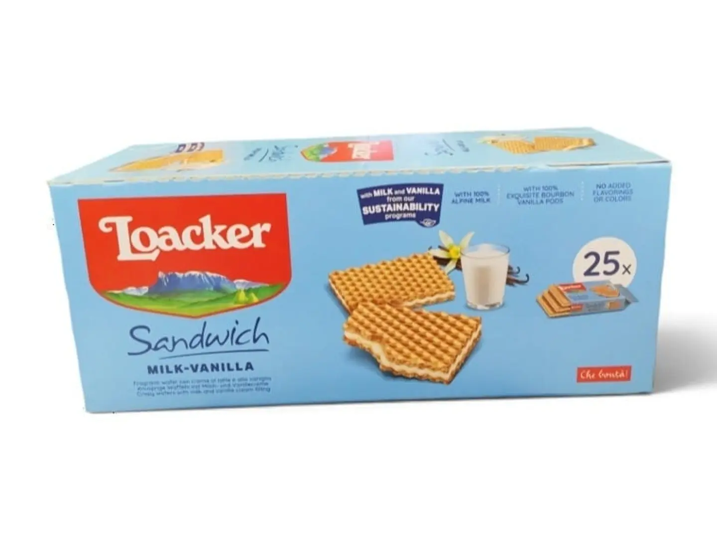 Loacker Vanilla Cream Wafers (25g X 25 Pieces)