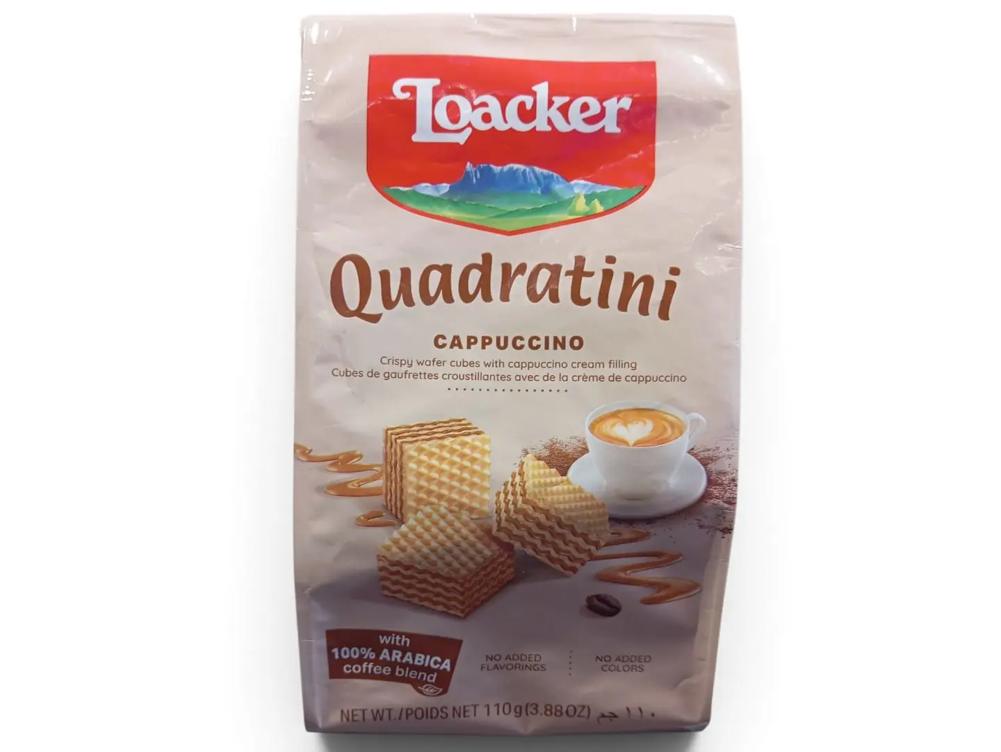 Loacker Wafer Cubes With Cappuccino Cream Filling (125g Bag)
