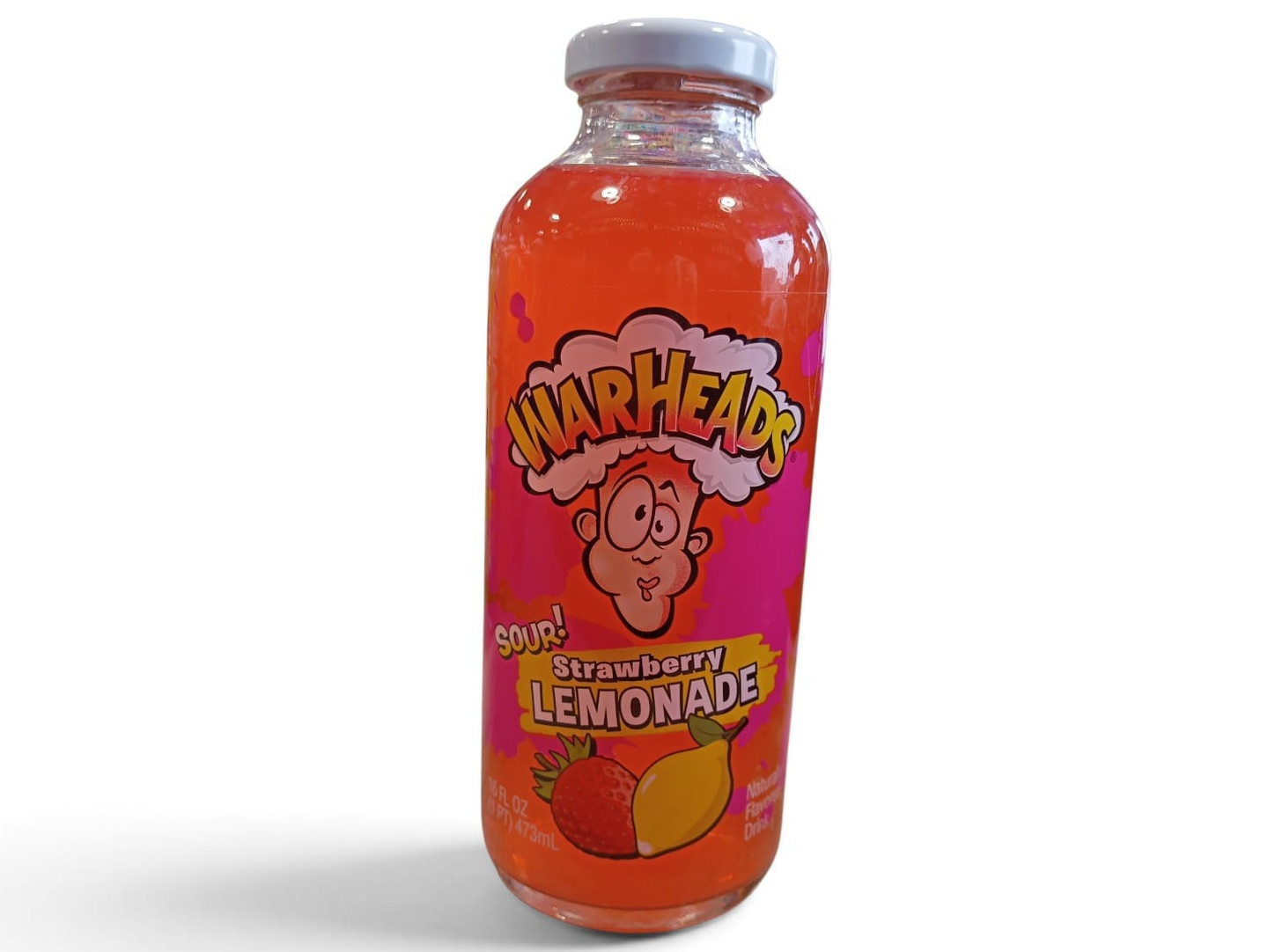 Warheads Strawberry Lemonade Drink (Glass Bottle) 473g