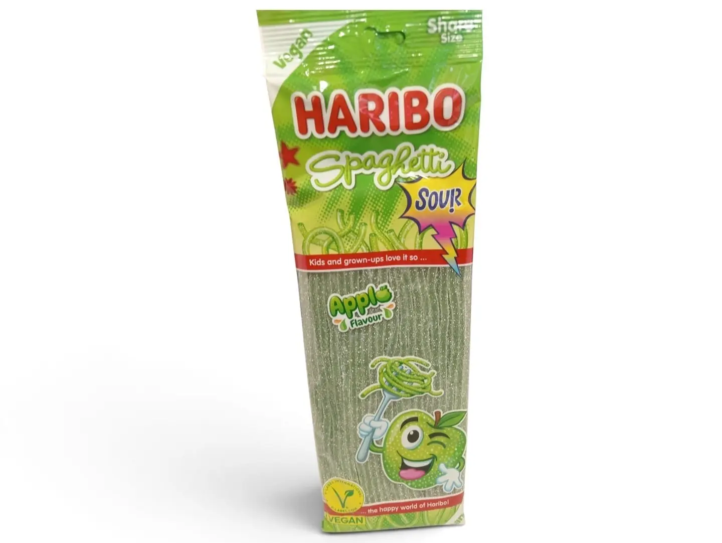 Haribo Green Apple Spaghetti Gummy Candy 200