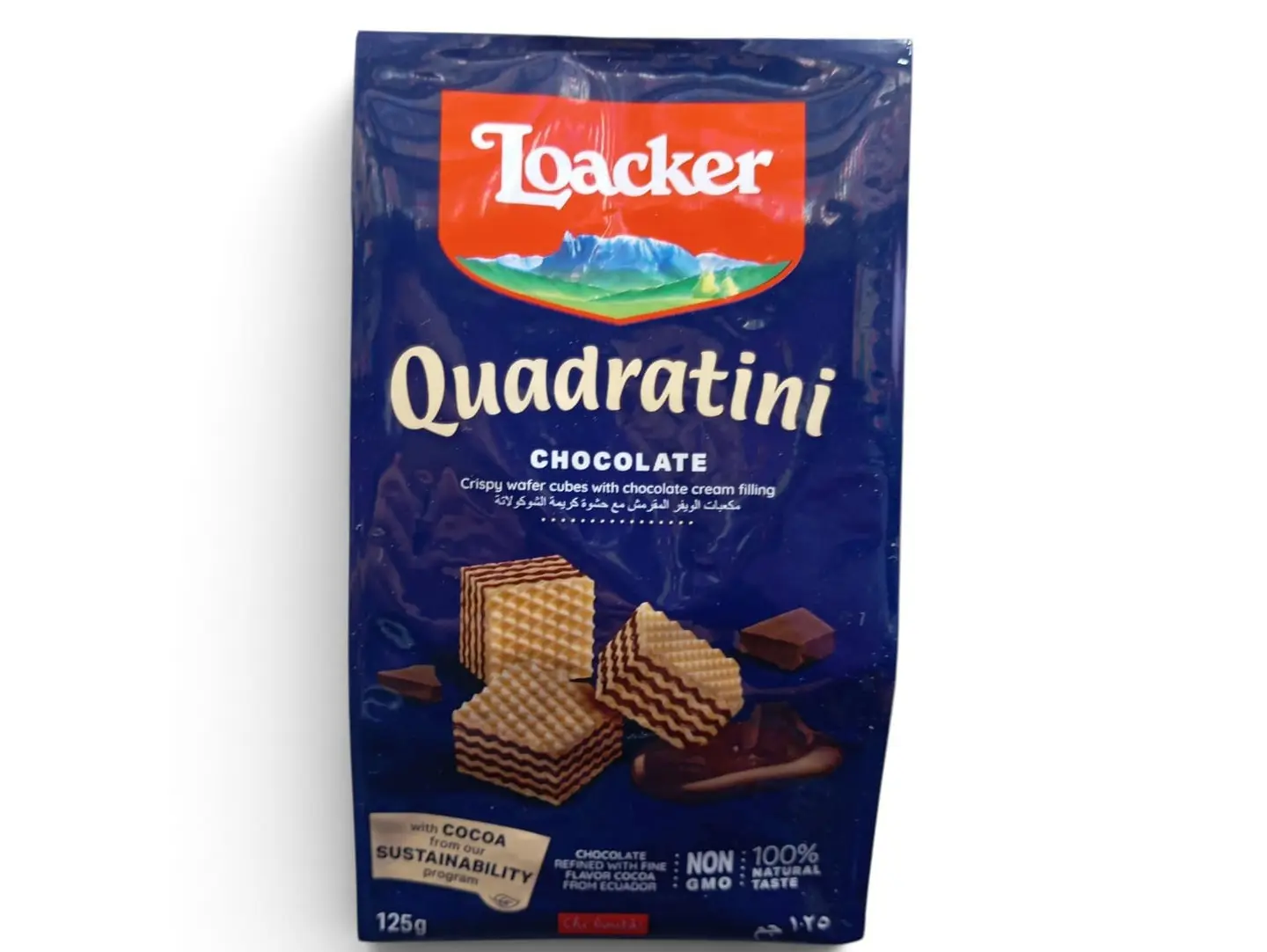 Loacker Wafer Cubes With Chocolate Cream Filling (125g Bag)