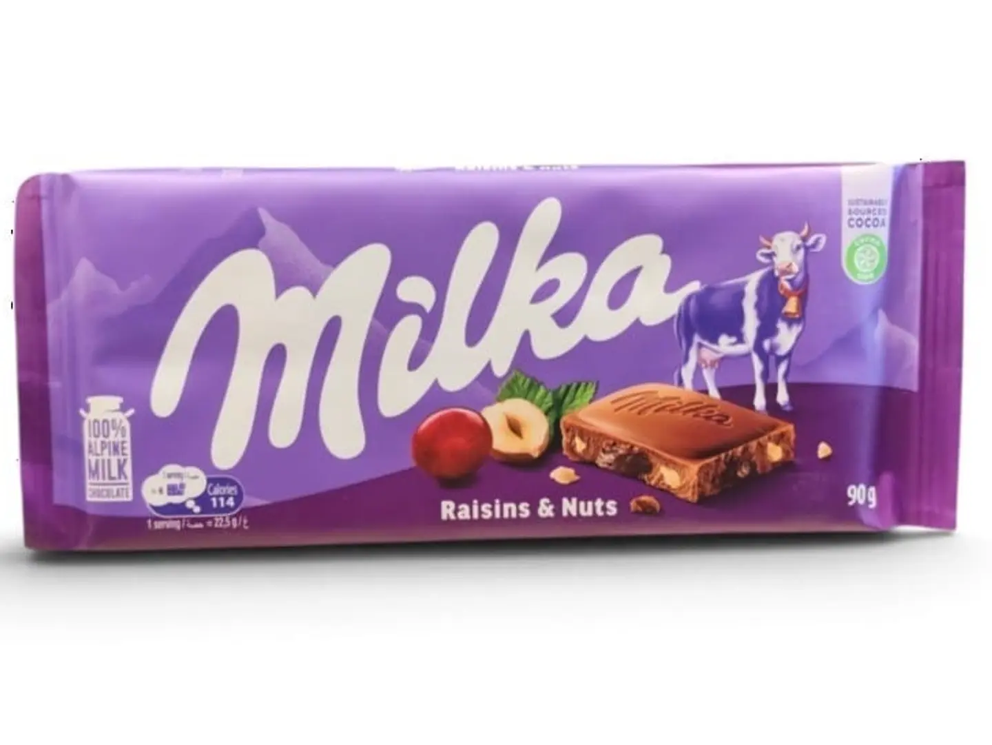 Milka Raisin & Hazelnut Bar 100g